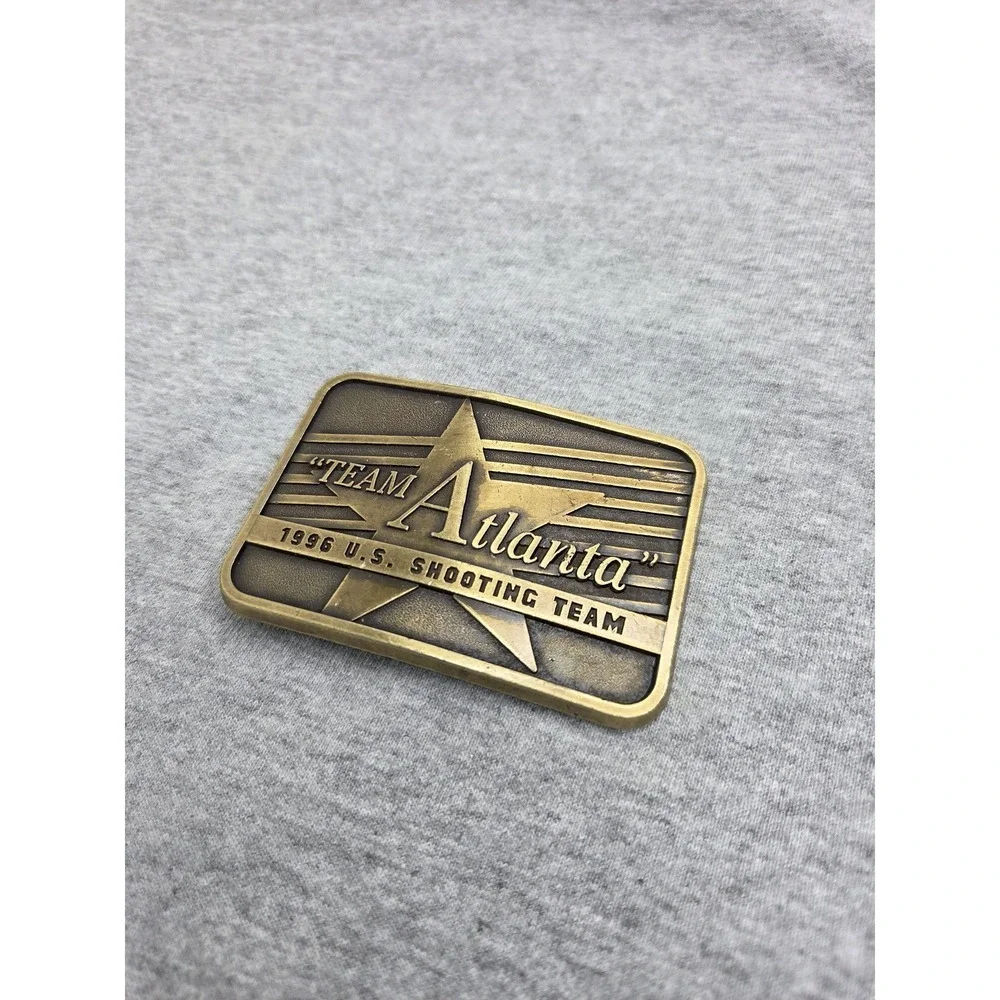 Vintage 1996 Atlanta USA Olympics Shooting Team Commemorative Belt Buckle